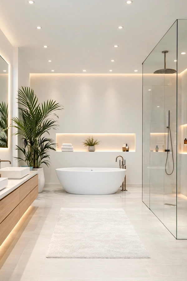 salle de bain de luxe à Moorea